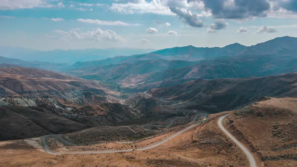 Hyperlapse of Spectacular Driving Route Through Selim or Vardenyats Pass in Armenia