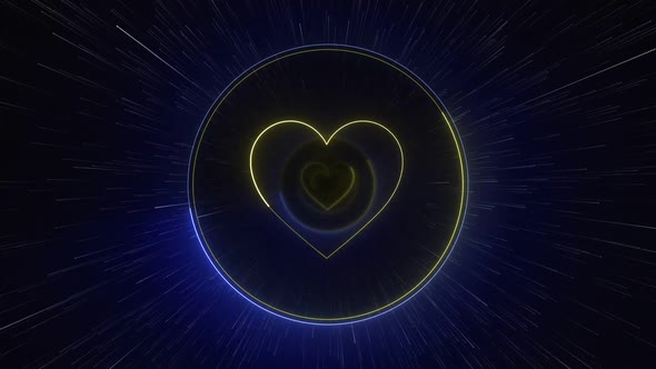 Heart Emoji Neon, Social Media Reaction Package, Loopable