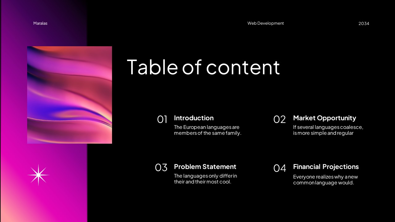 Black Purple Pink Gradient Simple Pitch Deck Powerpoint Presentation ...