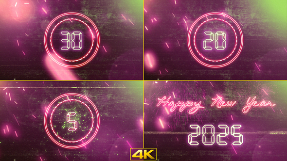 New Year Countdown 2025 Neon V3 alt