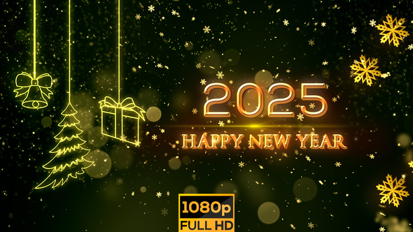 2025 Happy New Year Title V3, Motion Graphics | VideoHive