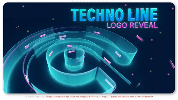 Techno Line Logo Logo Stings template preview