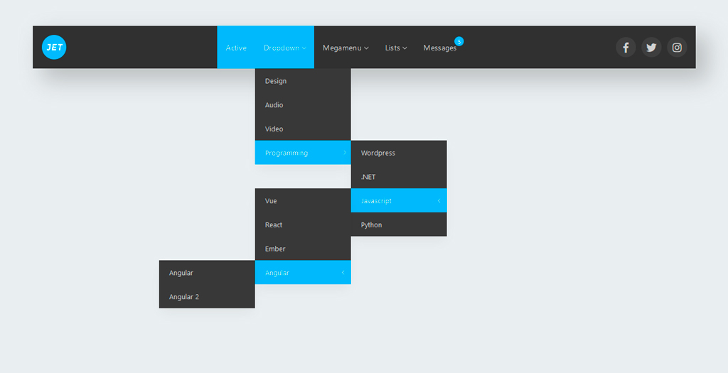 Jet - Responsive Megamenu by marcoarib | CodeCanyon