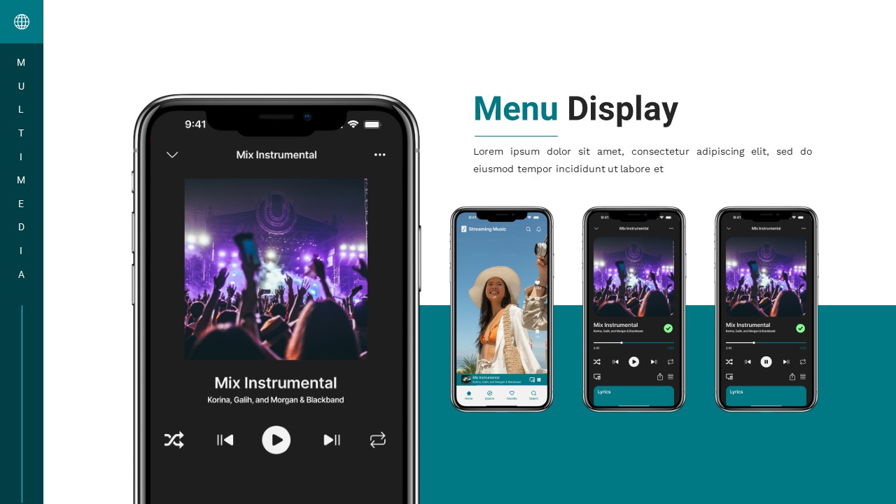 Multimedia Apps - Mobile App Powerpoint Templates, Presentation Templates