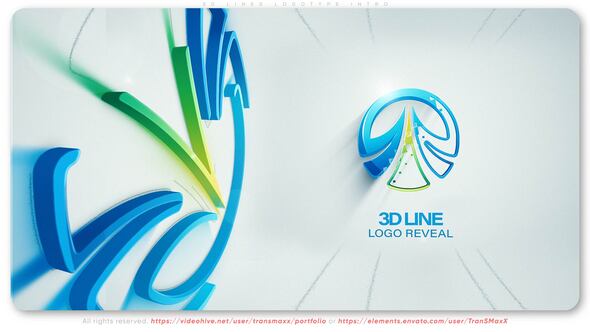 3D Lines Logotype Intro Logo Stings template preview