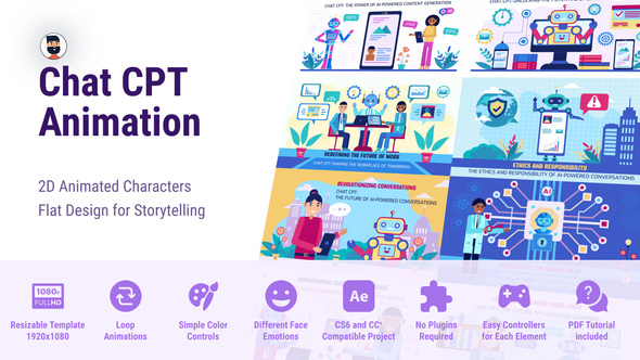 Artificial Intelligence ChatGPT AI Chatbot Openers template preview