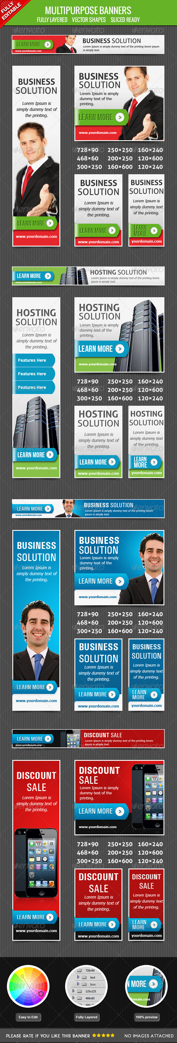 Multiporpose Banners - Banners & Ads Web Elements