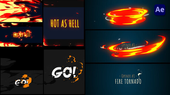 Fire Logo Text Opener [After Effects]