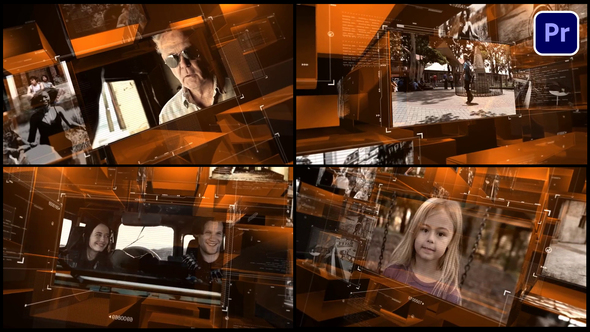 3d Glass Displays Premiere Pro template preview