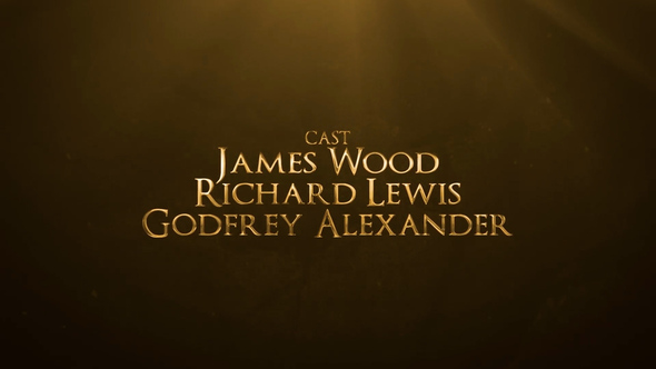 Gold Credits Titles template preview