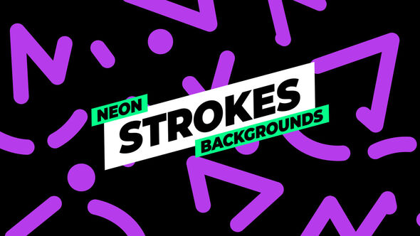 Neon Strokes Backgrounds Elements template preview