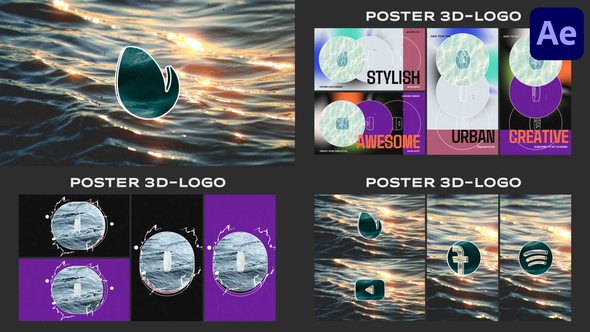 Poster 3D Logo for After Effects Logo Stings template preview