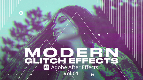 Modern Glitch Effects 01 Ae Elements template preview