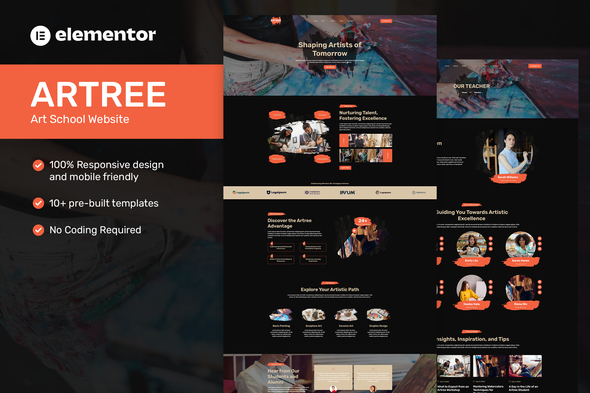 Artree - Art School Elementor Template Kit