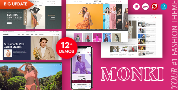 Monki – Elementor Fashion WooCommerce WordPress Theme