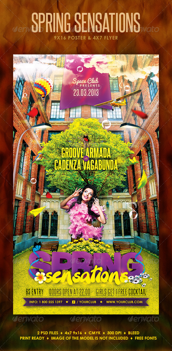 Spring Sensations Poster and Flyer - Events Flyers