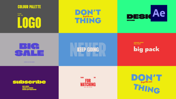 Transition Titles / Ae Elements template preview