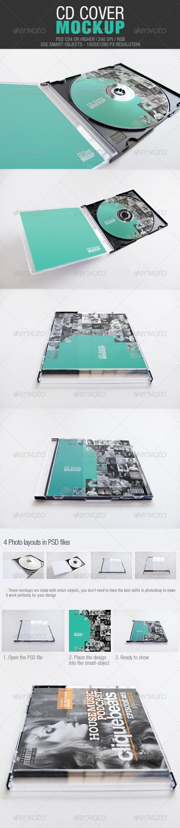 CD Cover Mockup - Miscellaneous Product Mock-Ups