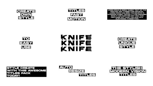 Modern Titles Titles template preview