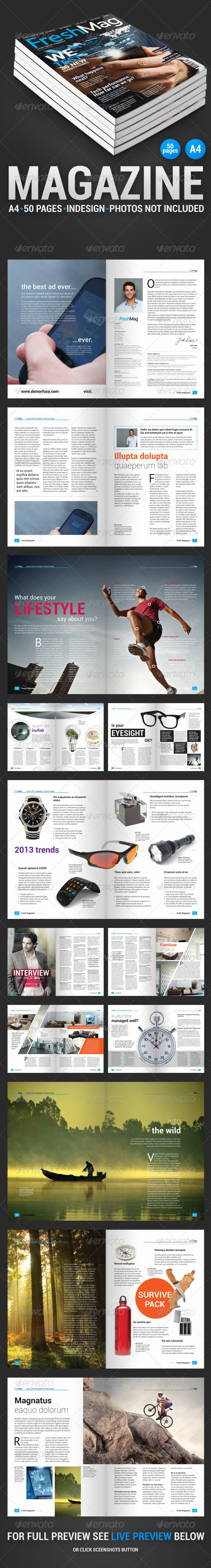 FreshMag 50 Page Magazine - Magazines Print Templates