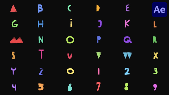 Hand Made Brush Font for After Effects Elements template preview