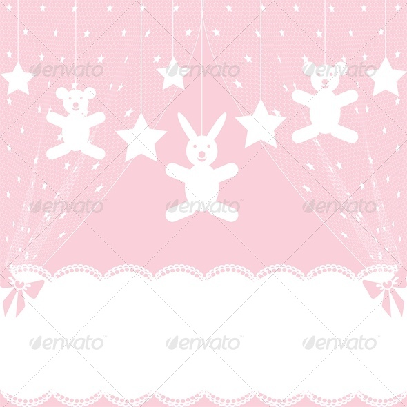 Baby Shower Card with Crib. - Birthdays Seasons/Holidays