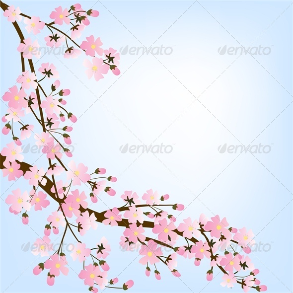 Spring Background with Blooming Tree - Miscellaneous Seasons/Holidays