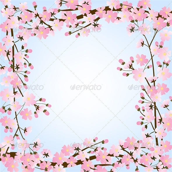 Spring Background with Blooming Tree - Seasons Nature