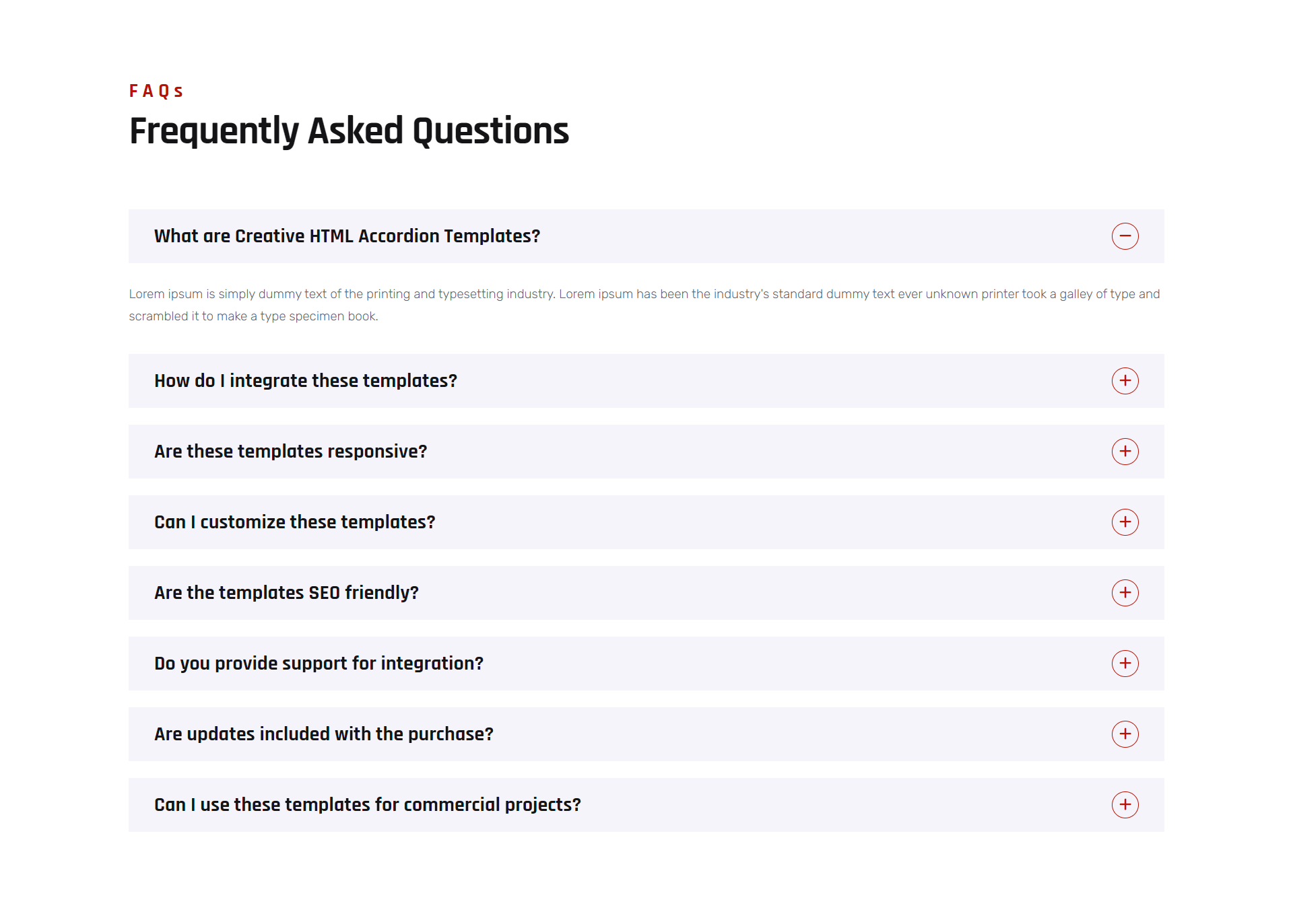 Creative HTML Accordion & FAQ Templates by Salahudeen007 | CodeCanyon