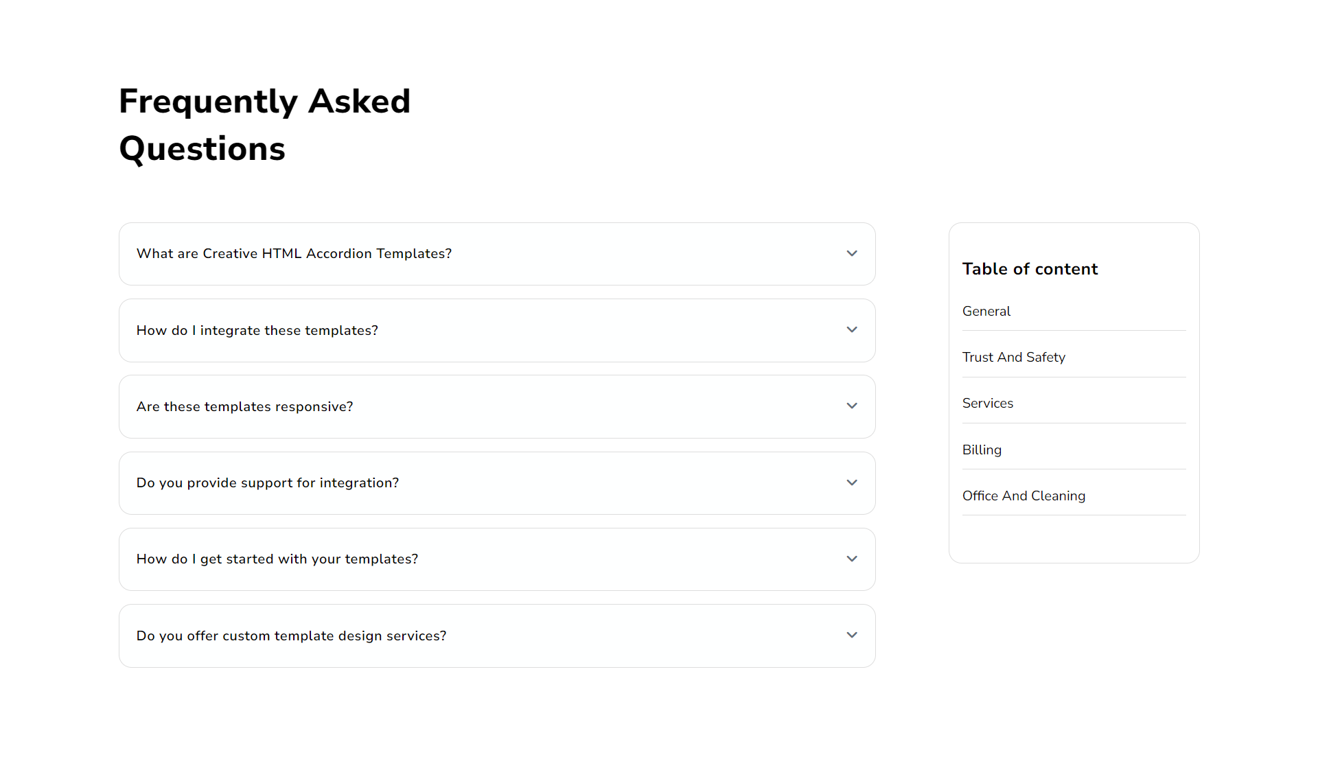 Creative HTML Accordion & FAQ Templates by Salahudeen007 | CodeCanyon