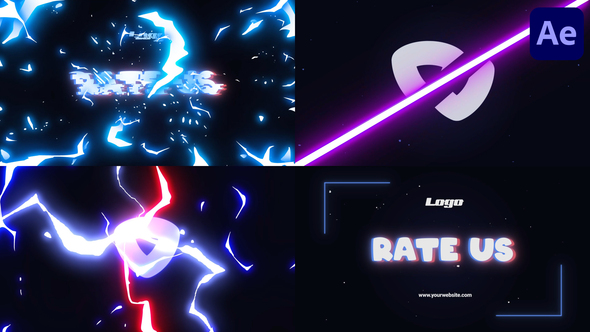 Energy Glitch Logo for After Effects Logo Stings template preview