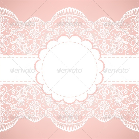 Template for Wedding Invitation or Greeting Card - Backgrounds Decorative
