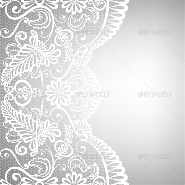 Template for Wedding Invitation or Greeting Card - Backgrounds Decorative
