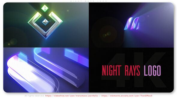Night Rays Logo Logo Stings template preview