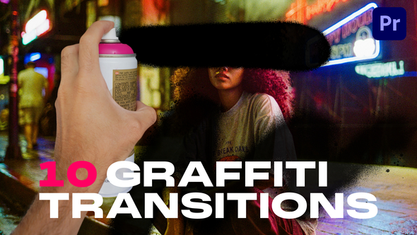 Graffiti Transitions | MOGRT Premiere Pro template preview