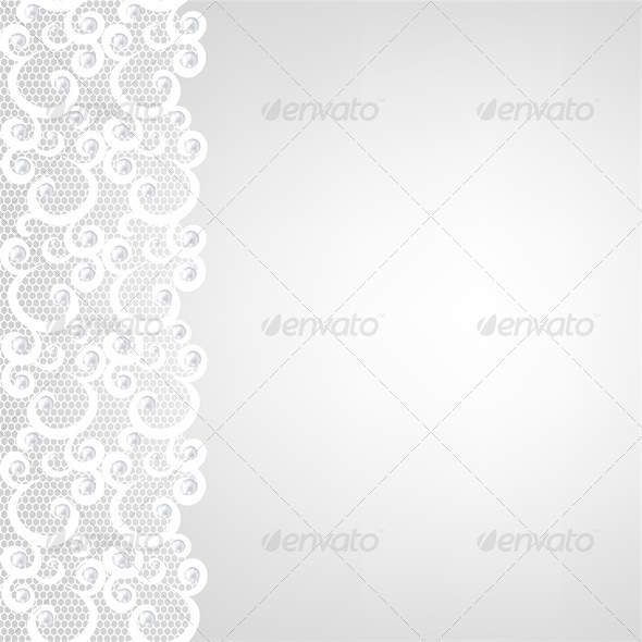 Card with Lace Border - Backgrounds Decorative