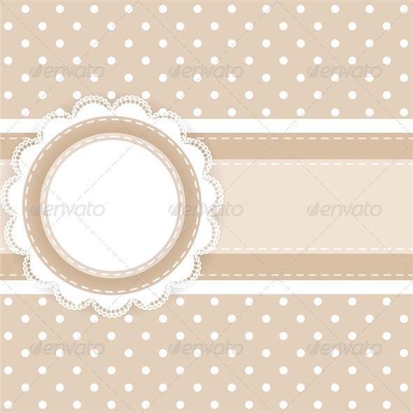 Scrapbooking Card with Lace and Ribbon - Backgrounds Decorative
