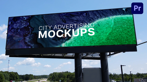 City Billboard Mockups Premiere Pro template preview