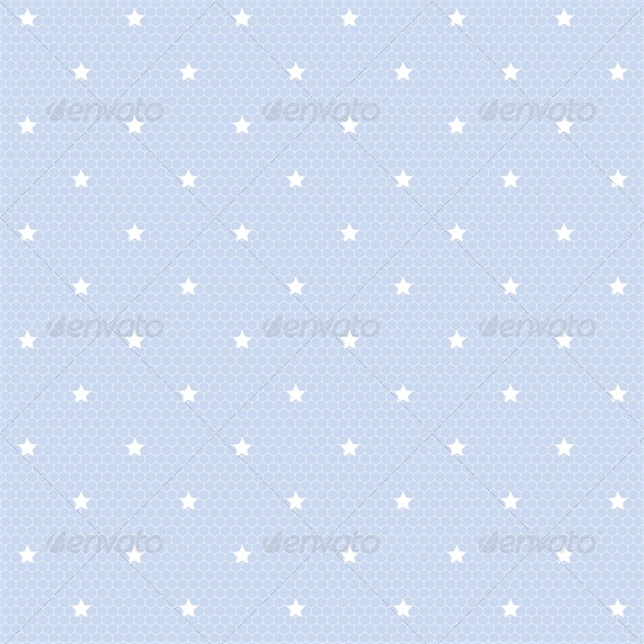 Seamless Net Pattern with Stars - Backgrounds Decorative