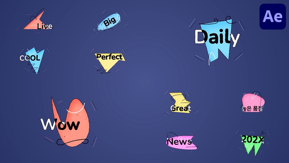 Abstract Shapes Titles for After Effects Titles template preview