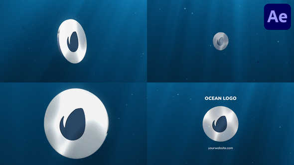 Ocean Underwater Logo for After Effects Logo Stings template preview
