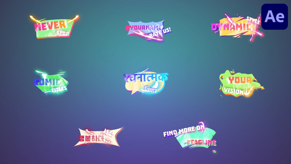 Comic Titles for After Effects Titles template preview