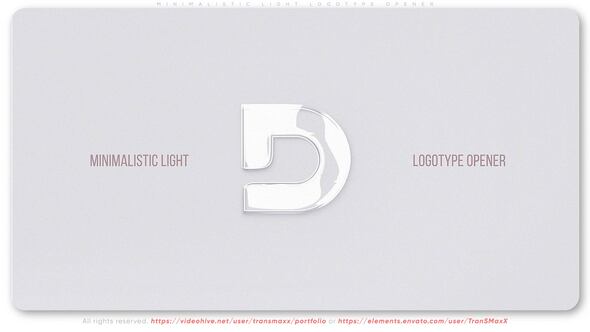 Minimalistic Light Logotype Opener Logo Stings template preview