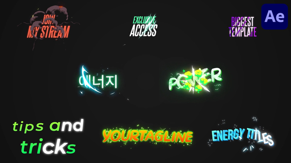 Energy Flash FX Titles for After Effects Titles template preview