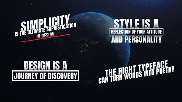 Text Animations Titles template preview