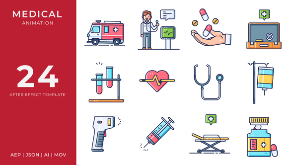 Medical Animated Icons | After Effects alt