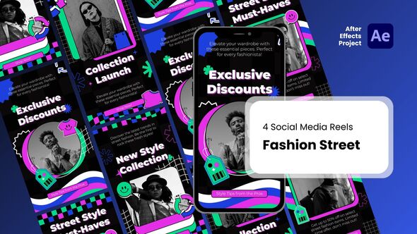 Social Media Reels - Fashion Street After Effect Templates Product Promo template preview