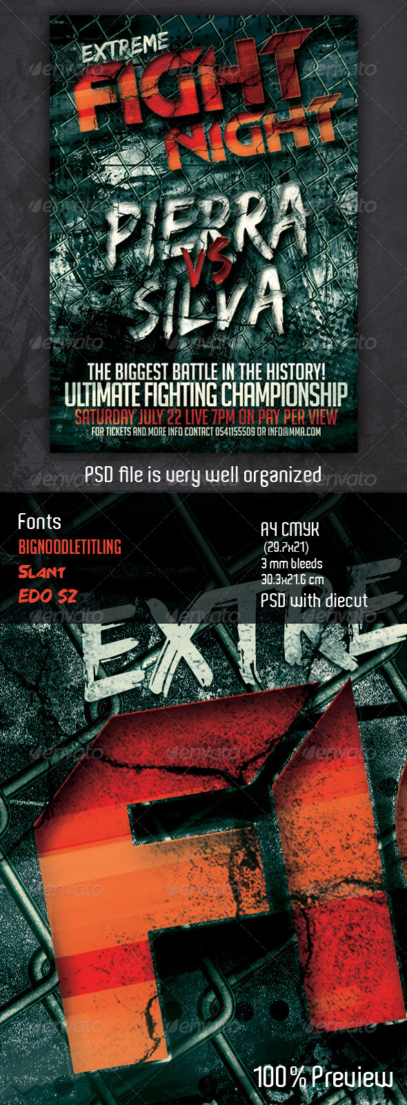 MMA Fight flyer - Sports Events