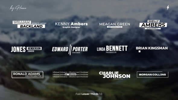 Fast Lower Thirds - AE Elements template preview
