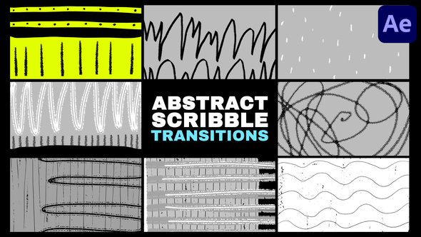 Abstract Scribble Transitions | After Effects Elements template preview